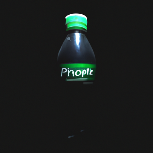 תמונה של בקבוק ממותג המציג בצורה בולטת את לוגו החברה